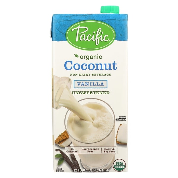 Pacific Natural Foods Coconut Vanilla - Unsweetened - Case of 12 - 32 Fl oz.