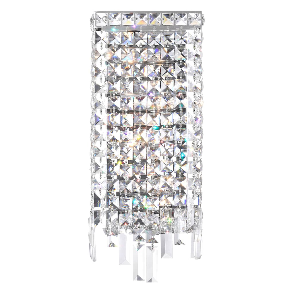 Colosseum 4 Light 5in Chrome Wall Sconce with Crystals