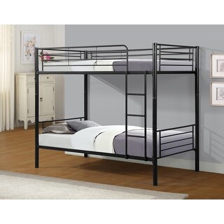 Metal Bunk Bed Black