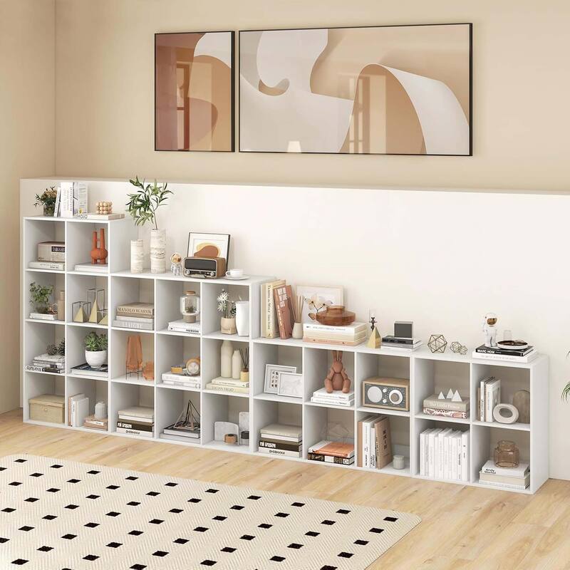 4/6/8/9-Cube Bookcase Freestanding Bookshelf Cube Storage Organizer