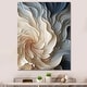 preview thumbnail 1 of 4, Designart "White And Blue Feather Spiral II" Abstract Geometric Wall Art Blue - Modern Wrapped Canvas For Hallway Décor
