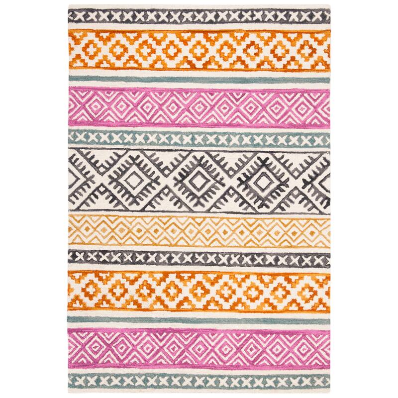 SAFAVIEH Handmade Micro-Loop Sigourney Wool Rug