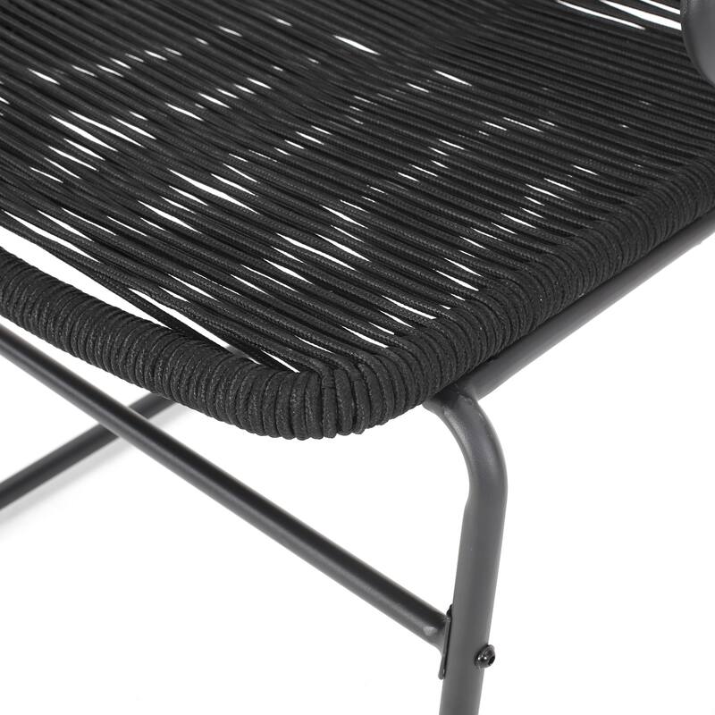Moonstone Modern Outdoor Rope Weave Club Chair (Set of 2) by Christopher Knight Home