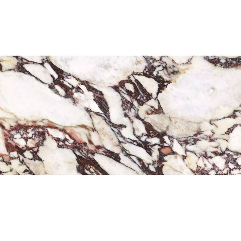 Cala Rosso 12x24 Viola Glossy Porcelain Tile - Floor, Wall - Large Format