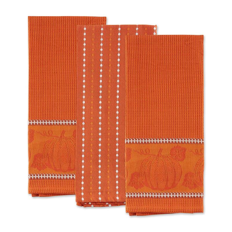 DII Harvest Embellished Dishtowel Set/3