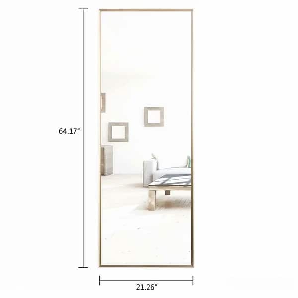 dimension image slide 3 of 20, Aluminum Alloy Full Length Floor Mirror
