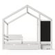 preview thumbnail 6 of 10, House Bed with Blackboard and Drawers, Two assembly options, White