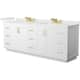 Option White / White Quartz Top / Brushed Gold Hardware