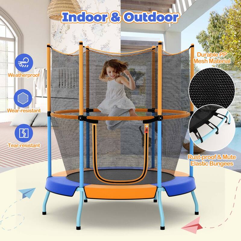 Costway 48" Toddler Trampoline for Kids with Safety Enclosure Net - See Details