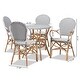 preview thumbnail 12 of 10, Naila French Provincial Plastic Weaving/ Rattan Indoor/ Outdoor Dining Set(5PC)