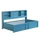 preview thumbnail 12 of 28, Metal Twin Size Daybed w/Twin Size Trundle, Storage Shelves, USB Ports