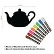 preview thumbnail 2 of 4, Walplus Teapot Blackboard Chalkboard Wall Stickers Nursery Decor Decal with Flexichalk Marker Bright Color Liquid Chalks Pen