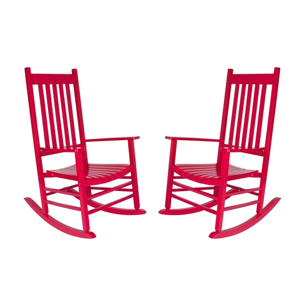 Heritage Solid Wood Outdoor Patio Rocking Chair Rocker (Set of 2)