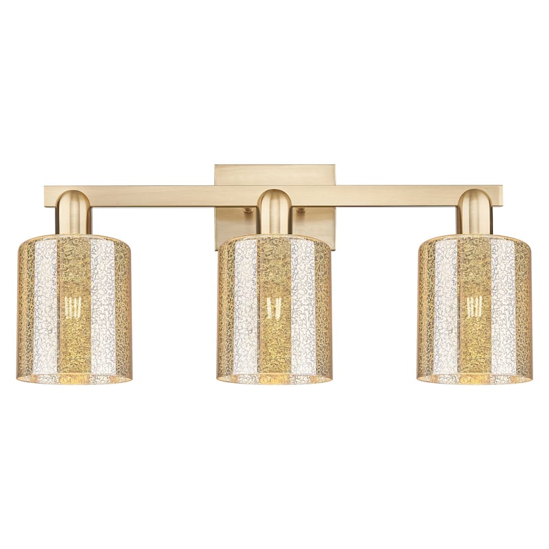 Innovations Lighting 716-3W-11-24 Cobbleskill Vanity Cobbleskill 3 - Champagne Bronze / Mercury