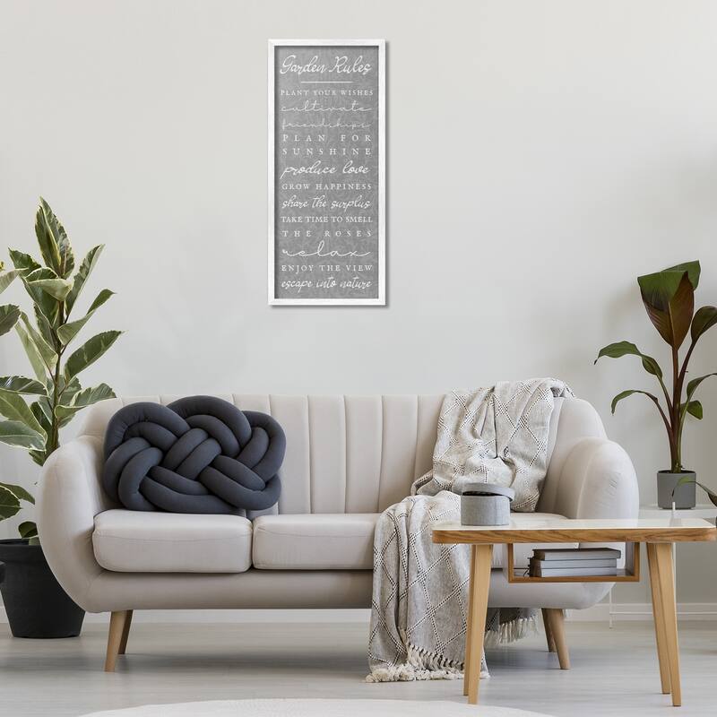 Stupell Comforting Garden Rules Framed Giclee Art Design By Lil' Rue