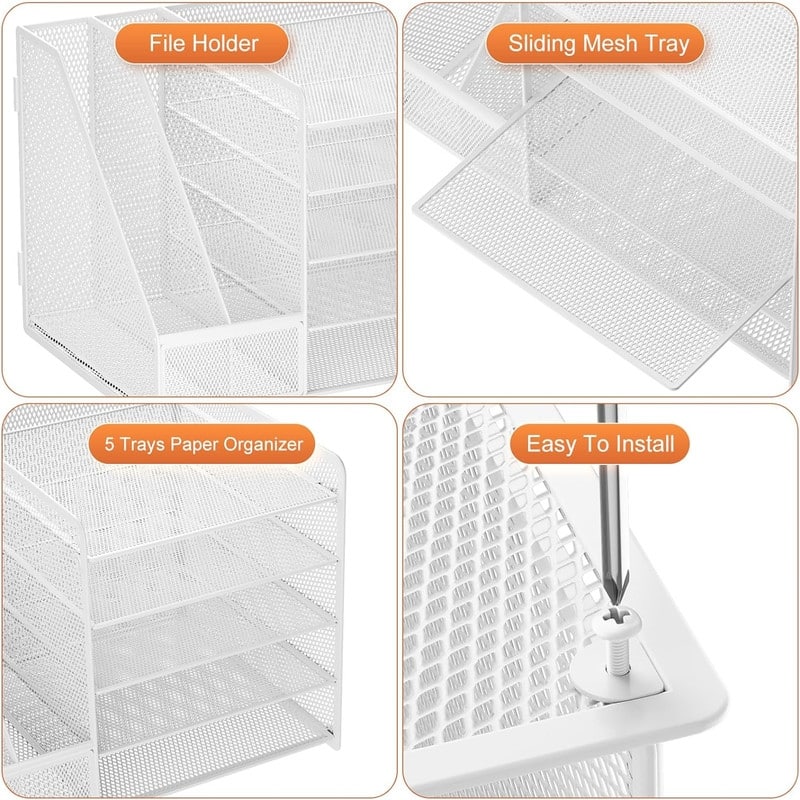 Desk Organizer - 13.5"D x 2.95"W x 14.5"H