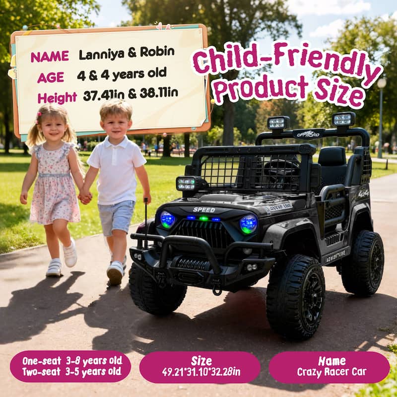 24V Ride-On Car All-Terrain Kids Car Electric Car Toy Ride on Jeep