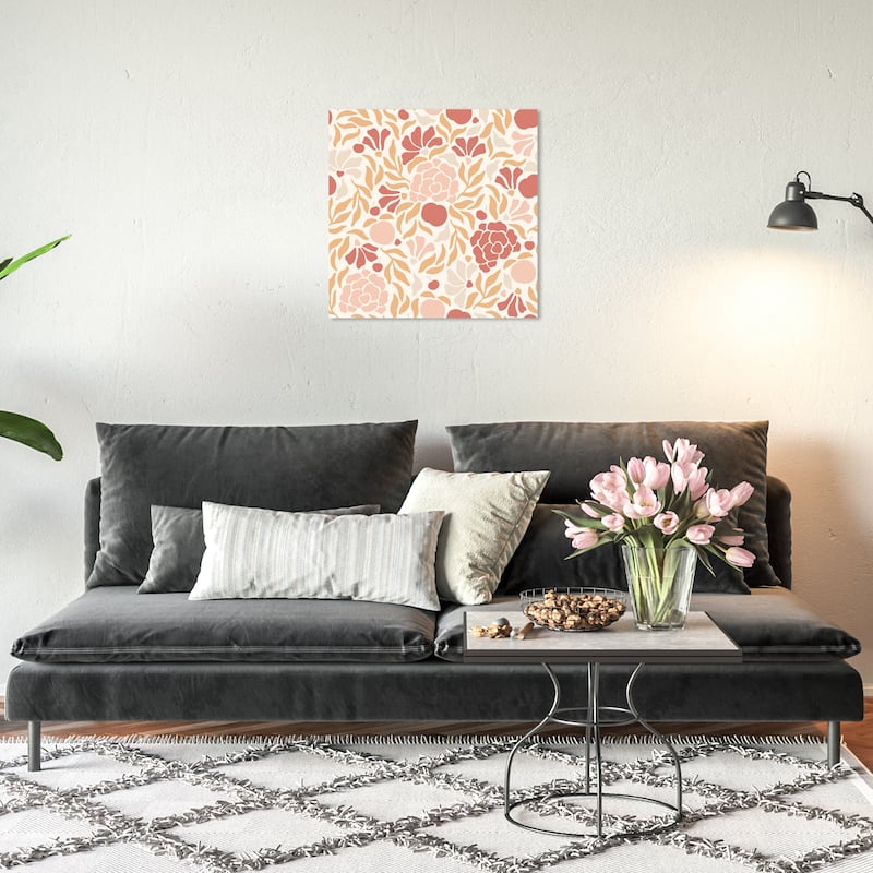 Wynwood Studio Canvas Floral and Botanical Pinktone Garden Pink and Light Pink Modern & Contemporary Wall Art Canvas Print