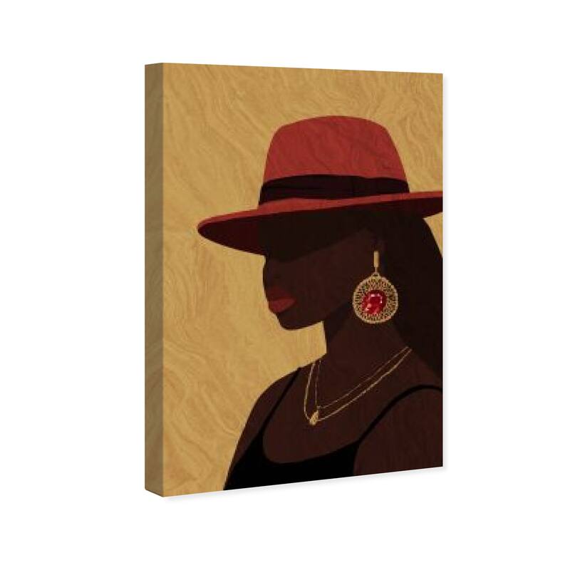 Wynwood Studio Prints Fashion and Glam Love rubies Brown and Ochre Modern & Contemporary Wall Art Canvas Print