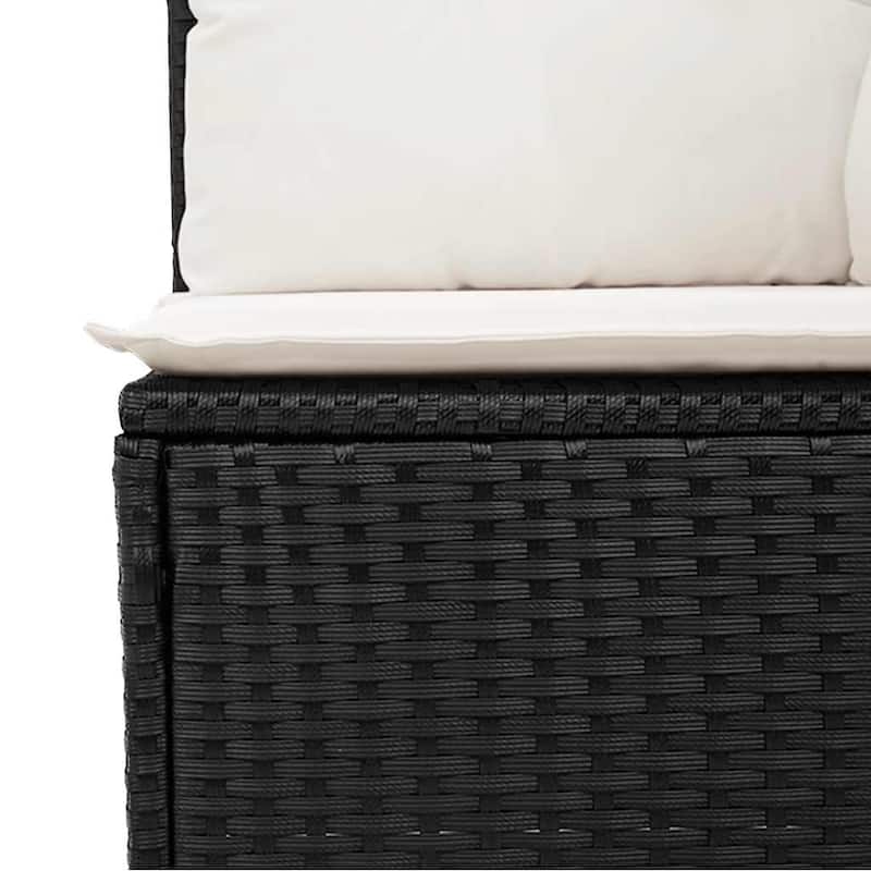 Outdoor Garden Sofa Set with Cushions - 21.7 x 39.4 x 28.7 in
