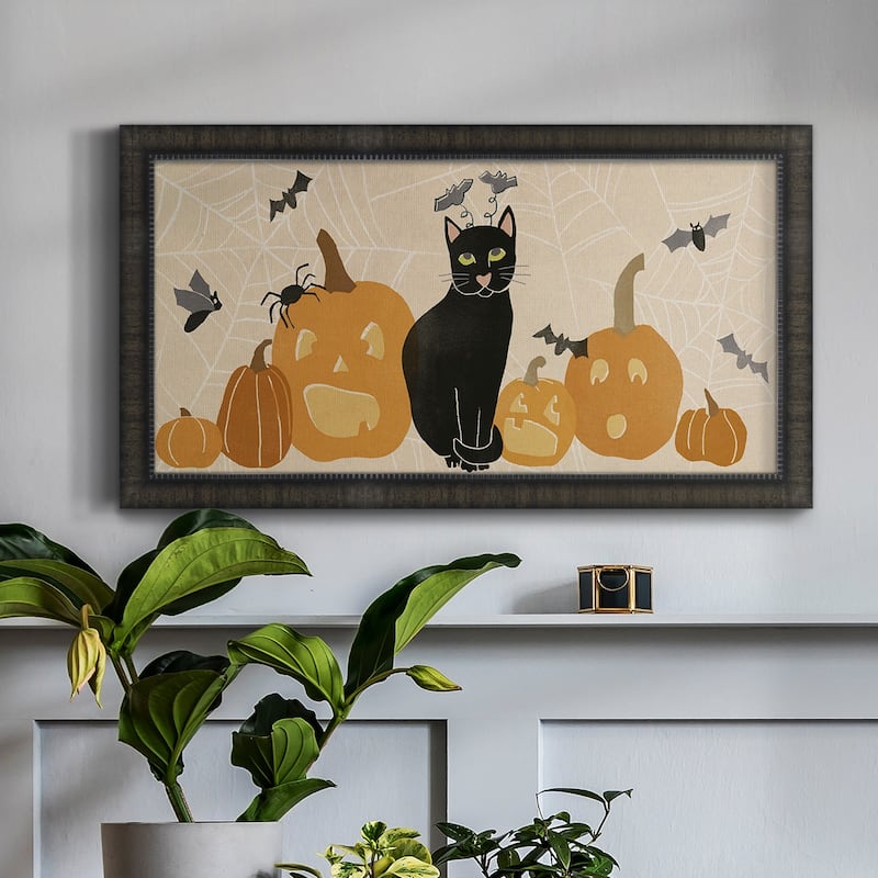 Pumpkin Patch Cats Collection D Premium Framed Canvas- Ready to Hang