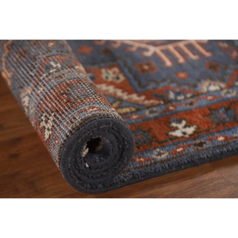 Geometric Kazak Oriental Area Rug Hand-knotted Wool Carpet - 3'0"x 5'0"