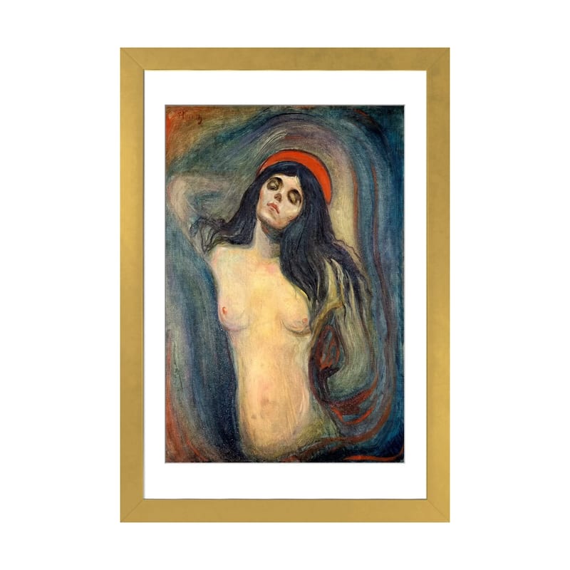 iCanvas "Madonna, 1895" by Edvard Munch - Gold - 24x16x1
