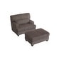 preview thumbnail 28 of 37, Oversized Chaise Longue Accent Chair with Ottoman
