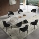 preview thumbnail 13 of 26, 110.23'' Extendable Rectangular Sintered Stone Dining Table For 8 -10 People