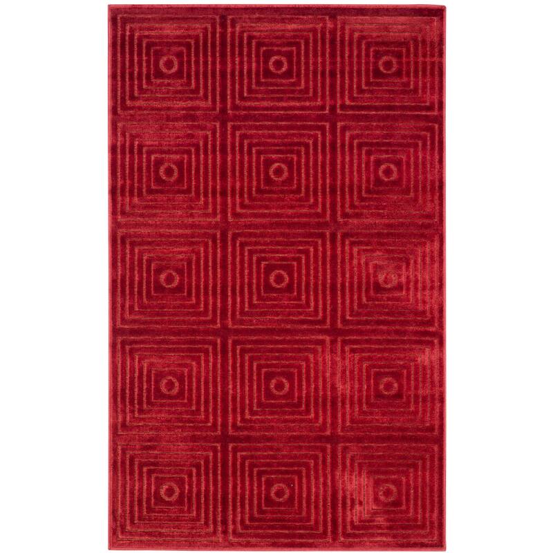 SAFAVIEH Paradise Umran Modern Viscose Rug - 2'7" x 4' - Red - Rectangle