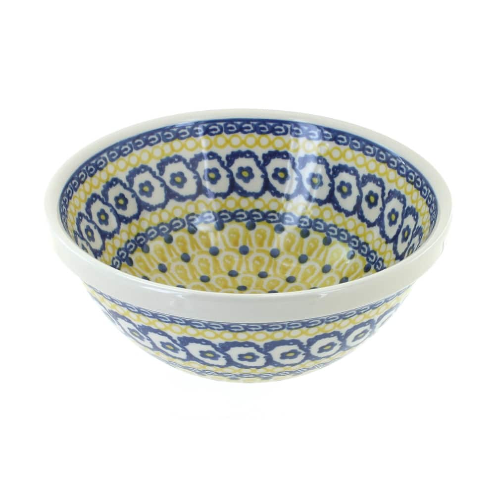 Blue Rose Polish Pottery Ceramika Artystyczna Cereal Bowl