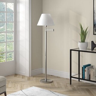 Moby Swing Arm Floor Lamp with Empire Shade