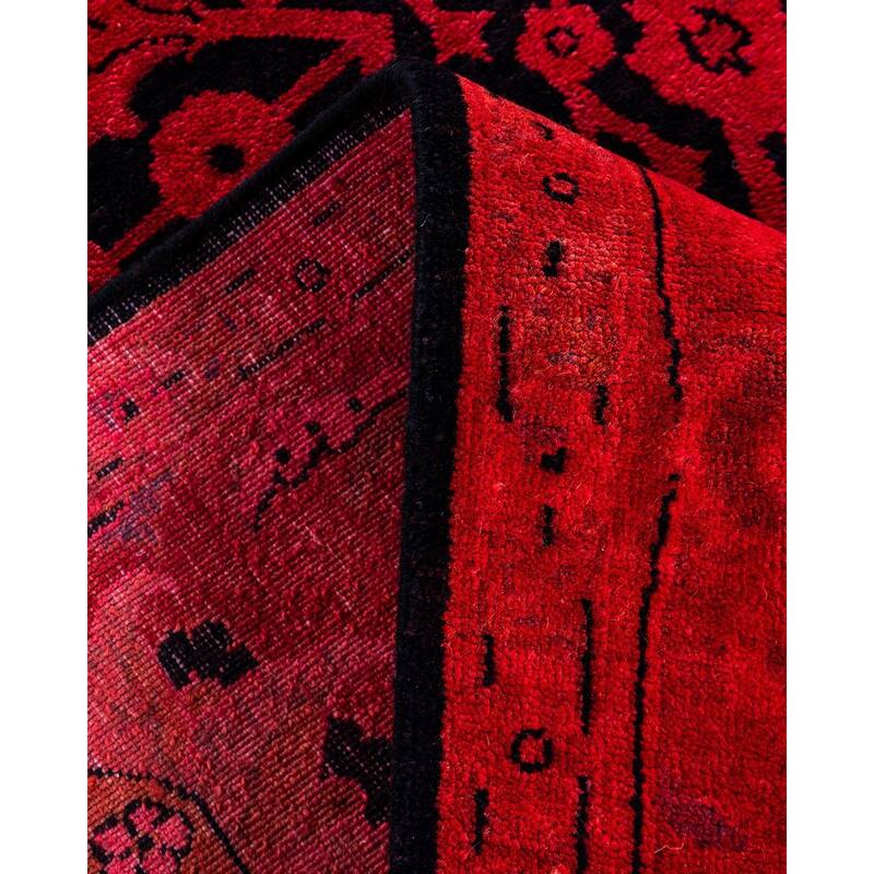 Overdyed, One-of-a-Kind Hand-Knotted Area Rug - Pink - 6' 1" x 9' 2"