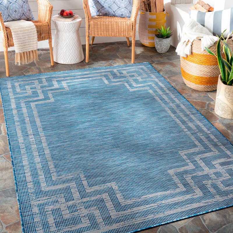 Livabliss Esana Traditional Border Outdoor Area Rug