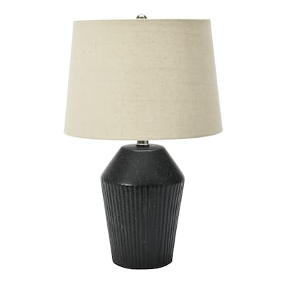 Stoneware Desk Lamp - 13.0"L x 13.0"W x 20.8"H