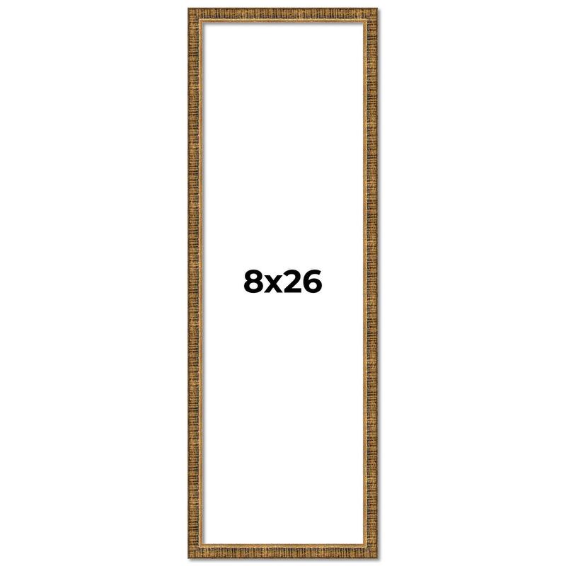 8x26 Frame Gold Solid Wood Picture Frame - Complete Modern Photo Frame
