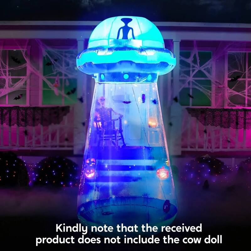 9 FT Halloween Inflatable UFO Yard Decoration