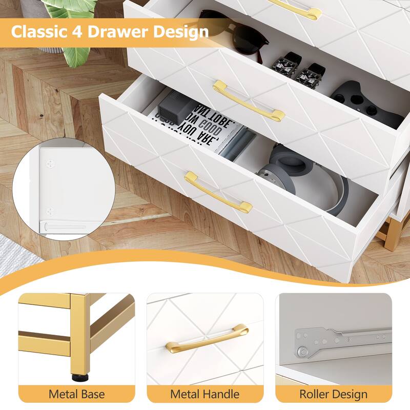 Dresser for Bedroom with 4 Drawer