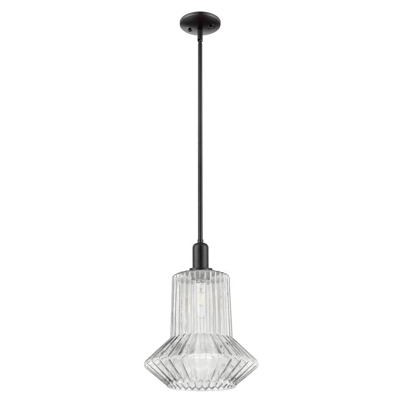 Innovations Lighting Endless Possibilities Arcadia - Springwater - 1 Light 12" Stem Hung Mini Pendant - Matte Black