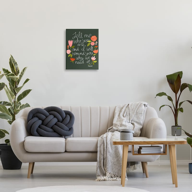 Stupell Inspiring Quote with Florals Canvas Wall Art Design By Mandy Ford Art + Illustration