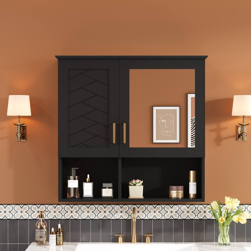 2-in-1 Bathroom Mirror Cabinet