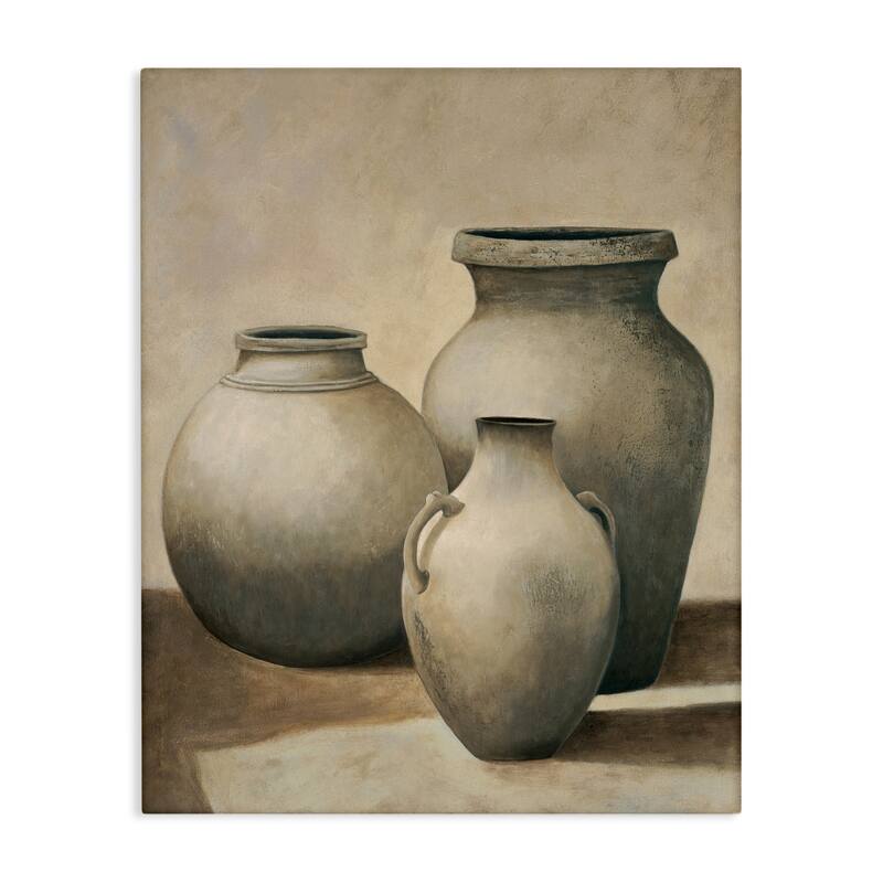 Stupell Trio of Vases Still Life Canvas Wall Art Design By André Mazo - 36 x 48