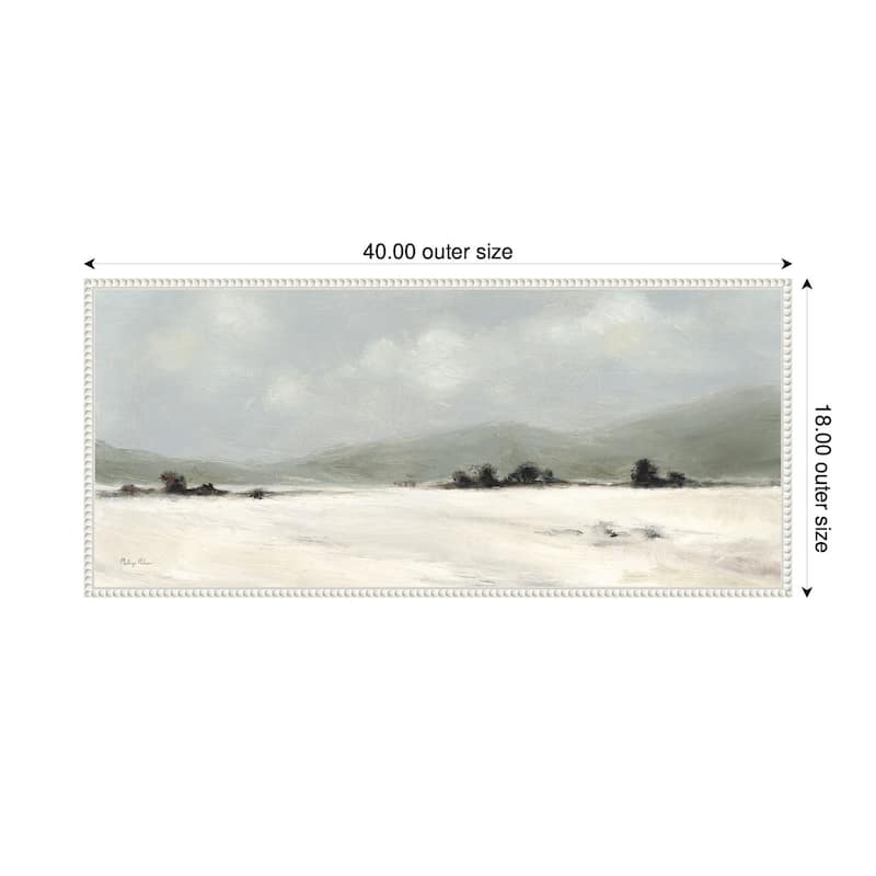 Kate and Laurel Sylvie Beaded December Mist Panel Framed Canvas by Mackenzie Nelson