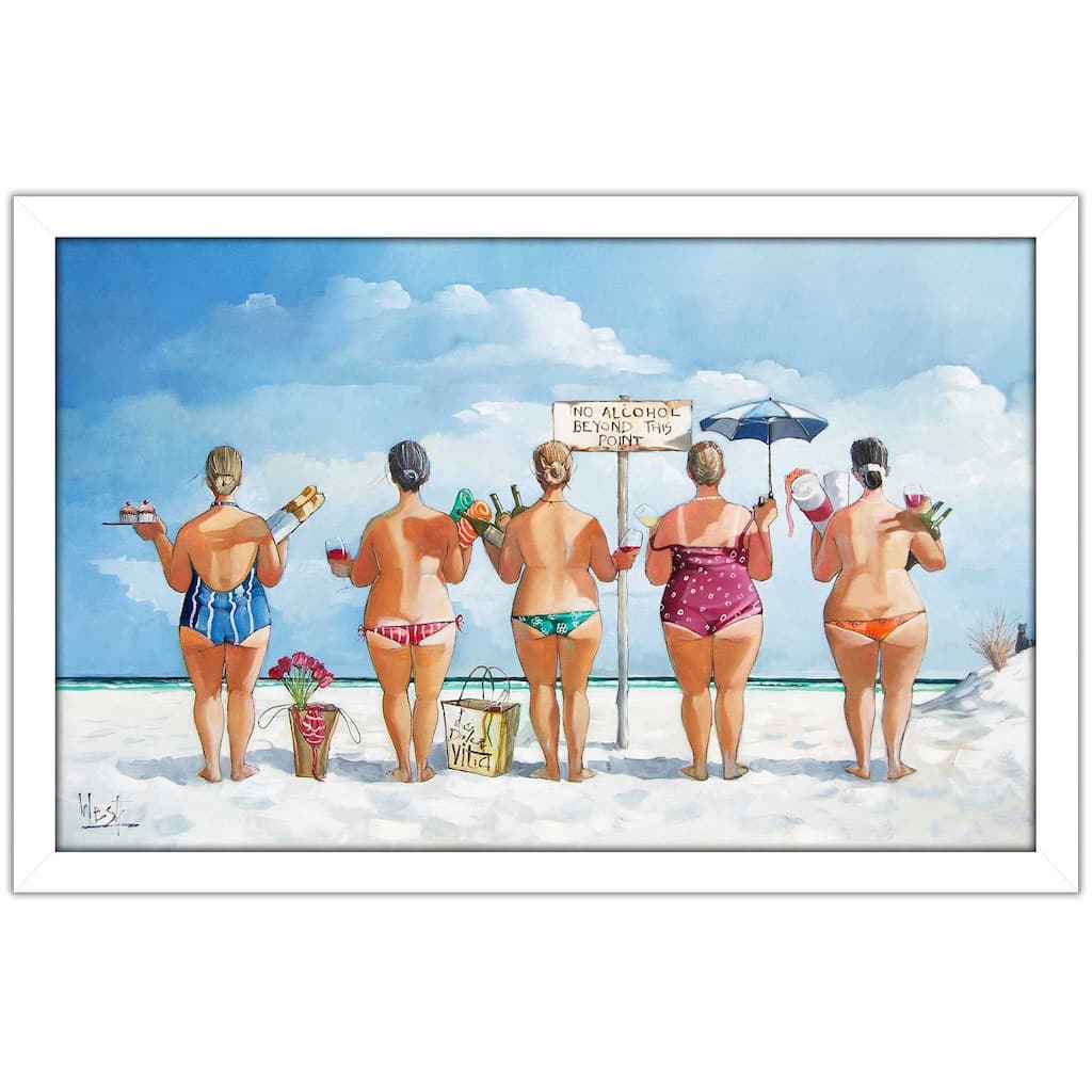 "No Alcohol Beyond this Point II" by Ronald West Print on Acrylic