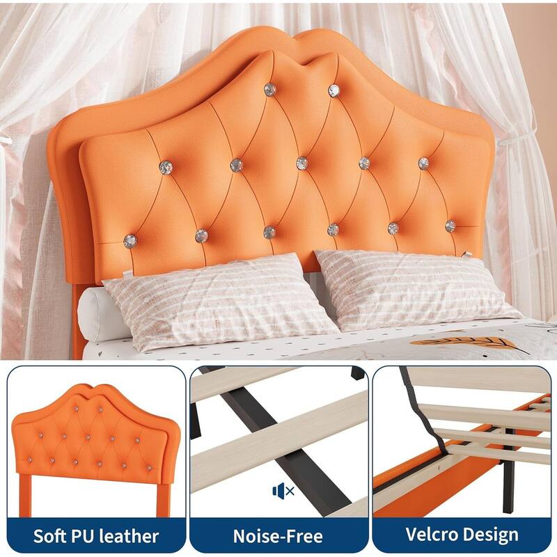 Bed Frame, with LED Lights and Storage Drawer