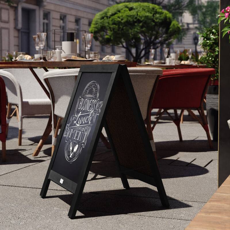 Wood A-Frame Magnetic Chalkboard Set-Markers, Stencils, and Magnets