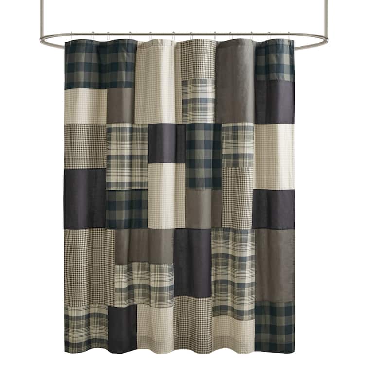 Woolrich Winter Hills Tan Cotton Shower Curtain