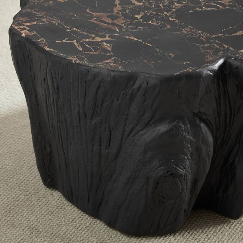 GDF Studio - Mid-Century Fiberglass Unique-Shape Coffee Table (No Assembly)