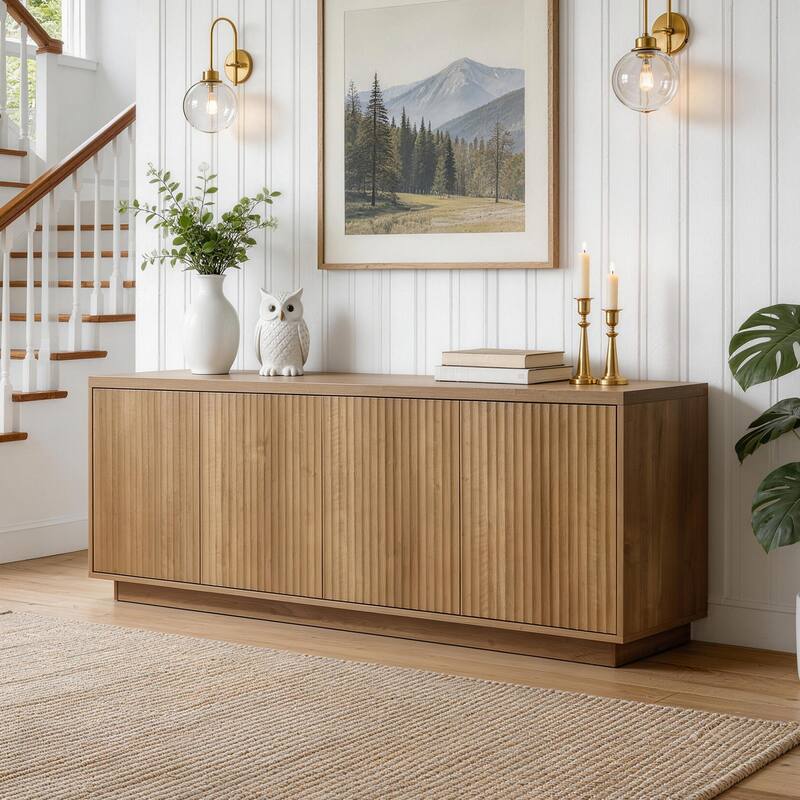 Modern Buffet Cabinet Sideboard with 4-Doors