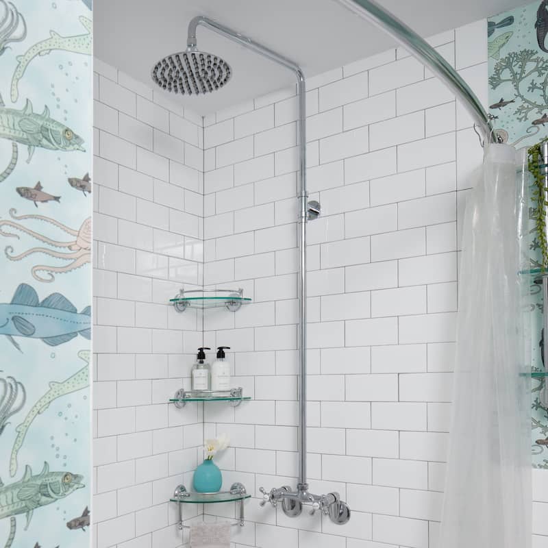 Merola Tile Park Slope Subway Glossy White 3"x 6" Ceramic Wall Tile